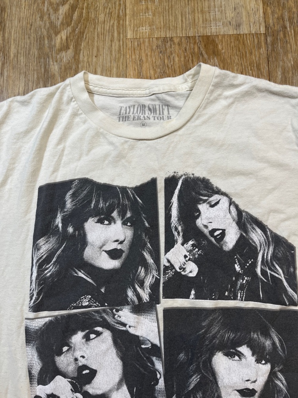 Taylor Swift The Eras Tour Graphic Concert Tee T-Shirt Medium M Folklore Cream - Picture 2 of 12